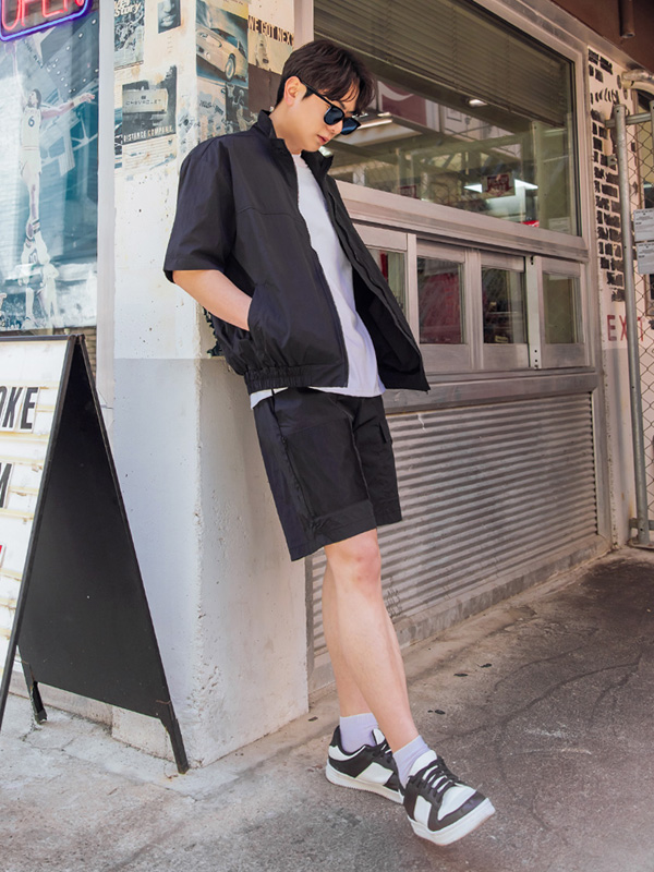(L-6XL)<br>클루이 Short-sleeve Zip up