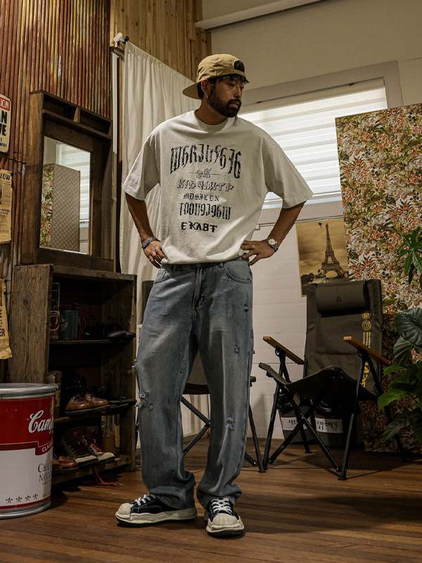 (28-40)<br>티라파타 Semi-wide fit denim pants 8952