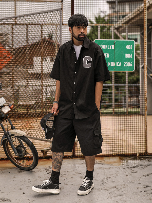 (L-5XL)<br>바그랏 Linen cargo banding shorts