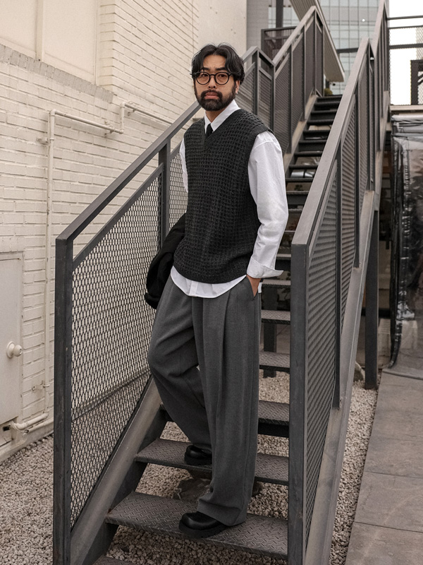 (L-5XL)<BR>벌집스 Knit Vest