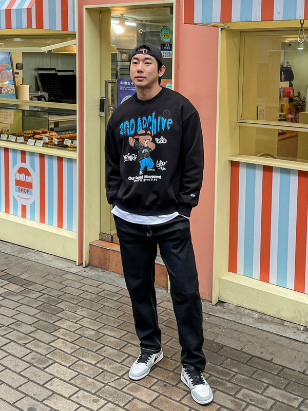 (M-3XL)<BR>호이아 Slim Fit 밴딩생지데님팬츠