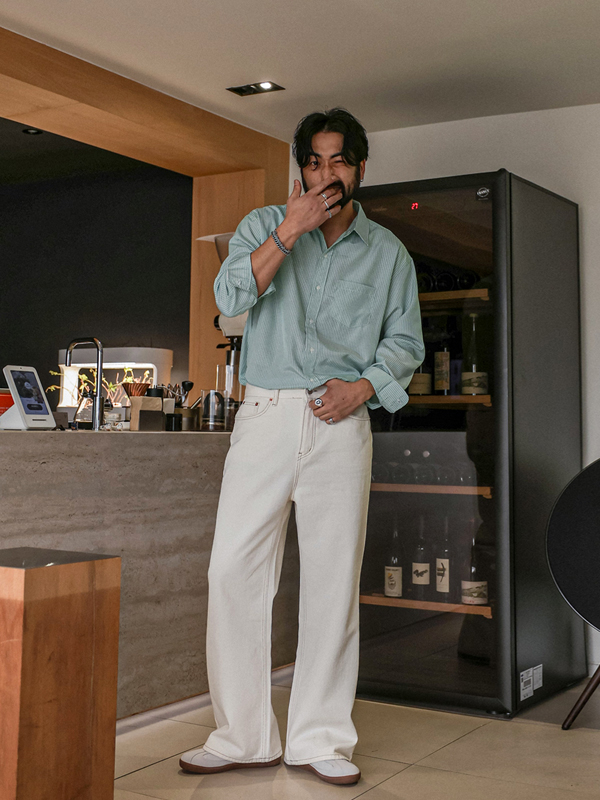 (XL-5XL)<BR>소트카모 Striped shirt 26