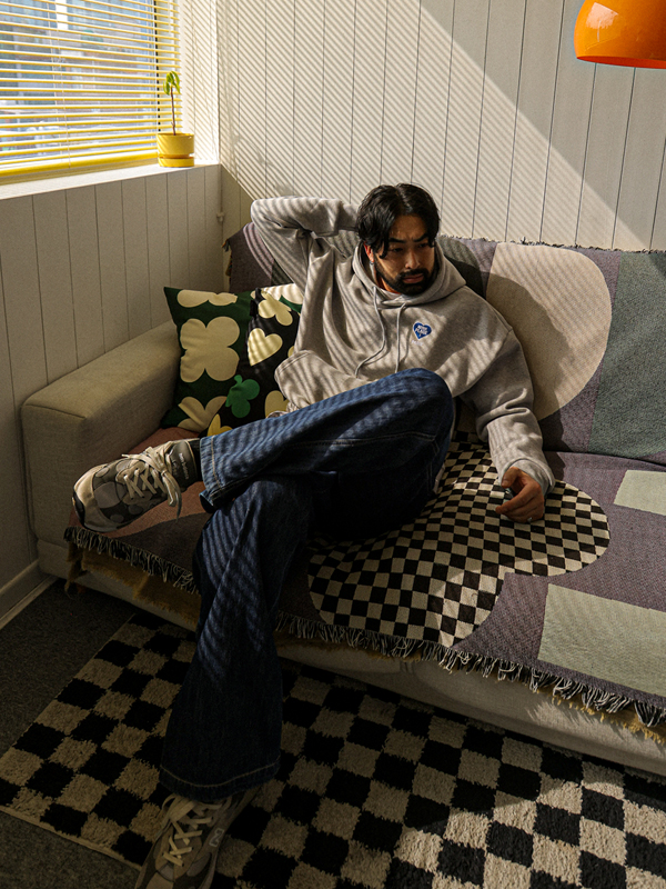 (M-5XL)<BR>파에트 Semi-wide fit denim banding pants D579