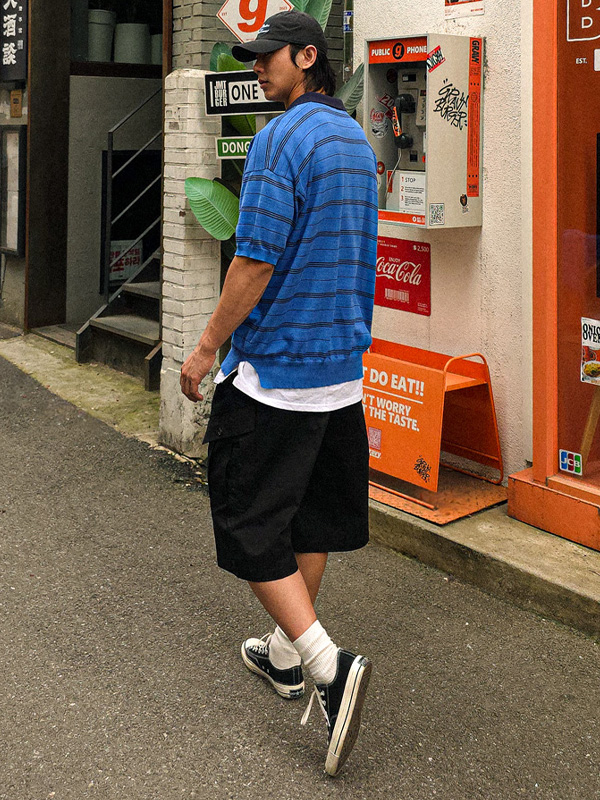 (L-5XL)<BR>야슈타 7부 cargo banding shorts