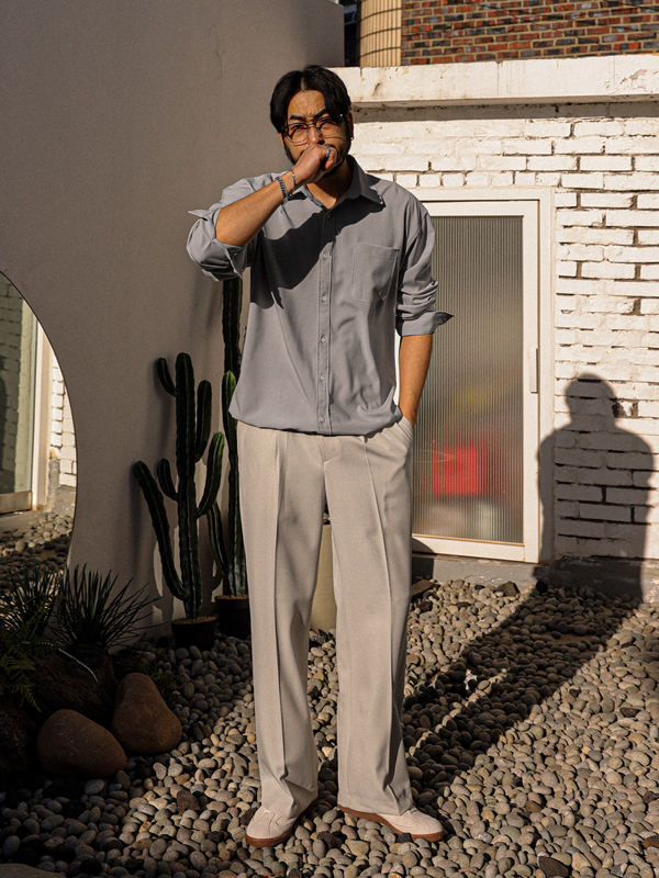 (S-5XL)<BR>러니슈 Semi-wide fit Back banding Slacks