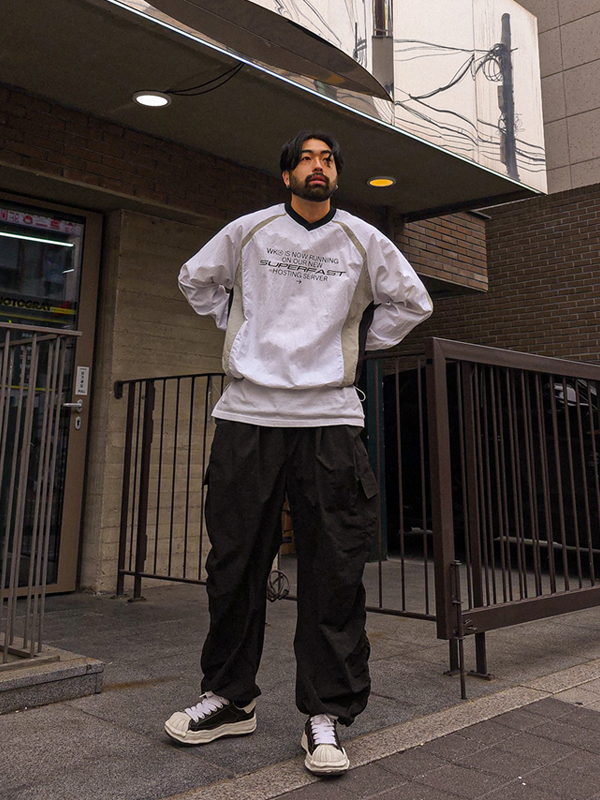 바파트라 nylon man-to-man T