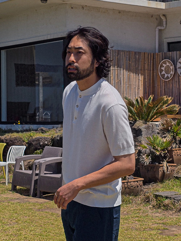 (L-5XL)<BR>모타사다 Henley neck short-sleeved knitwear DT5019<BR><B><FONT COLOR=