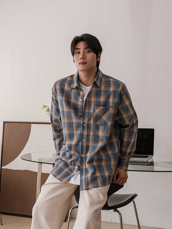 (XL-5XL)<br>로스라블 checkered shirt