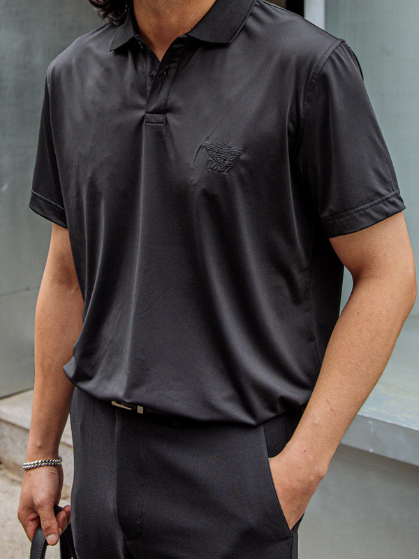 (L-6XL)<br>타크나 short-sleeved collar T-shirt <br><font color=