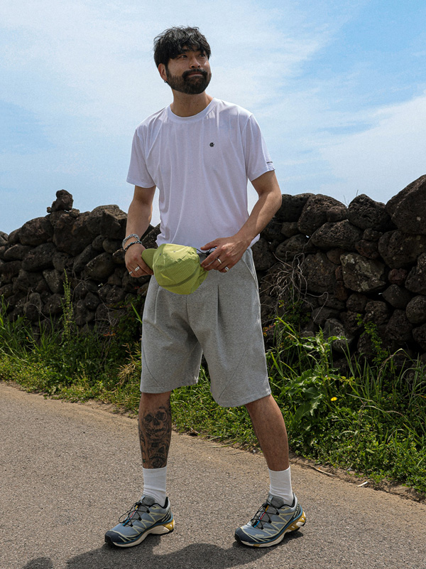 (L-6XL)<br>판타노즈 Functional mesh short-sleeved T-shirt T028<br><font color=