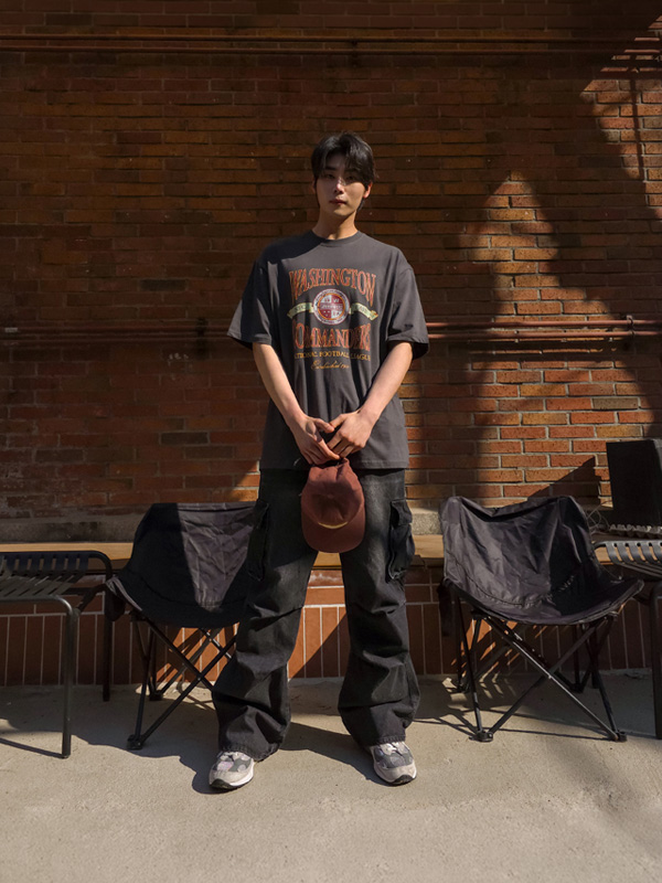 (XL-6XL)<br>갈라츠 Semi-wide fit denim banding pants 1092