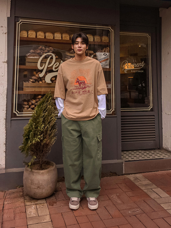 (XL-4XL)<BR>소바타 Tapered fit cargo-banding pants