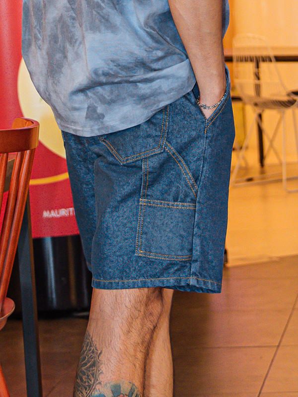 (L-5XL)<BR>마르단 Non-faded 생지데님밴딩반바지