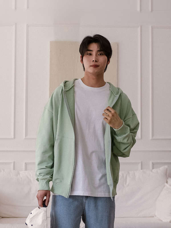 (L-7XL)<br>카르곤 Hoodies zip up T069