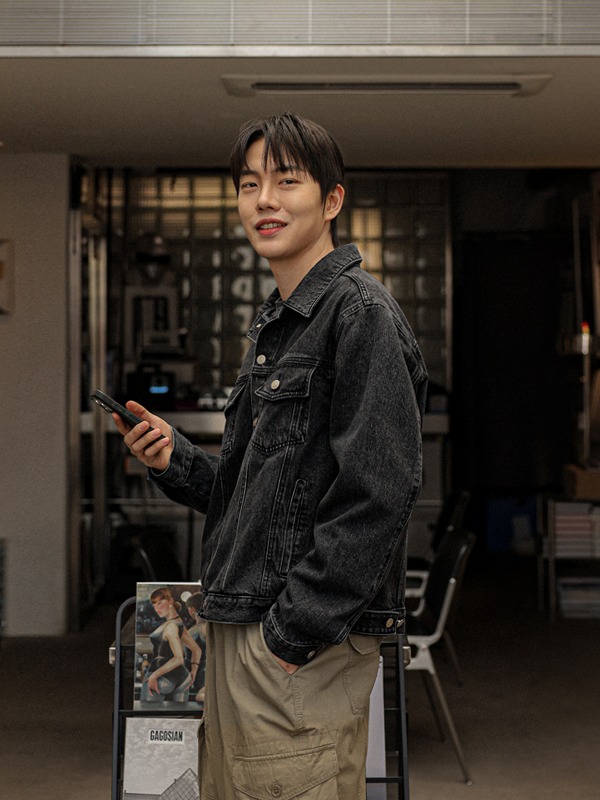 (L-4XL)<BR>리바디아 denim jacket