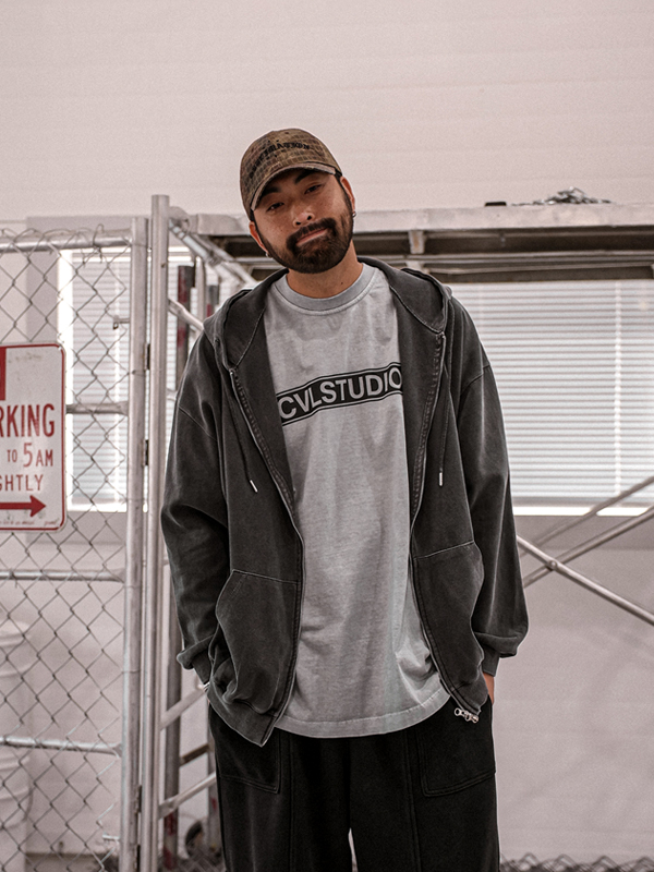 (M-5XL)<BR>파라나토 pigment Hoodies zip up