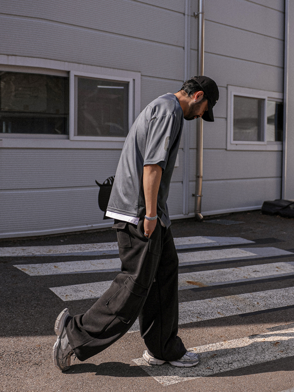 (L-2XL)<BR>차르텐 V-neck Short T shirts