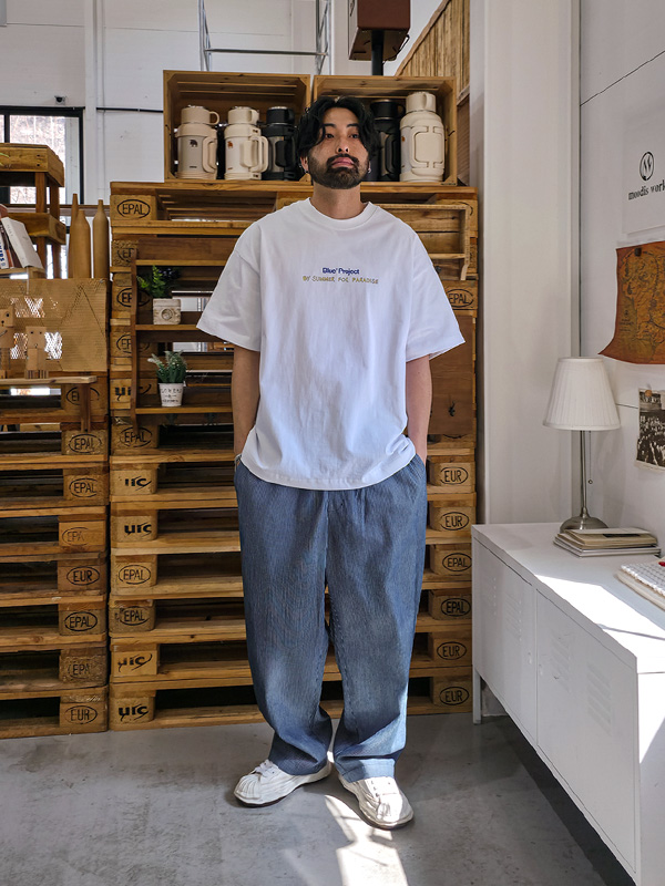 (XL-6XL)<br>카초라 Semi-wide fit denim banding pants