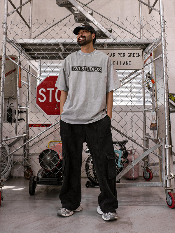 (L-4XL)<BR>파폰 wide fit cargo-banding pants 702