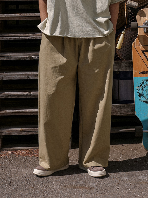 (M-4XL)<br>라로슈 Semi-wide fit banding pants