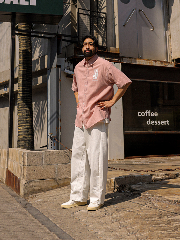 바요나 Semi-wide fit Non-faded denim pants D618