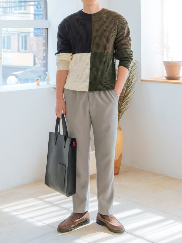 (L-5XL)<BR>이엠프 Banding Slacks