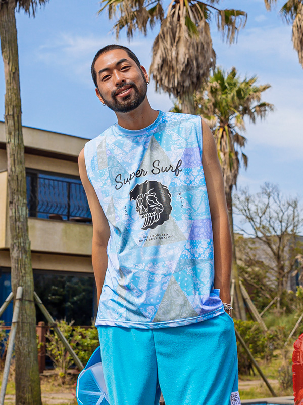 (L-5XL)<br>슈퍼서프 Paisley rashguard Sleeveless shirts