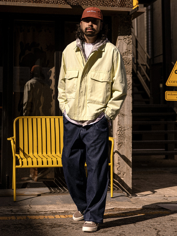 (L-5XL)<BR>보피티 Semi-wide fit Magic banding denim pants S111