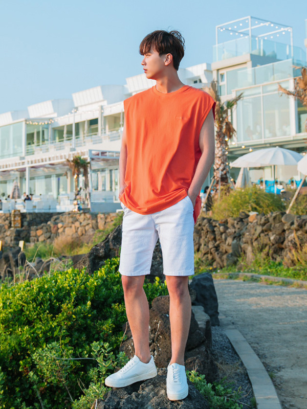 (L-5XL)<br>라이츠 favorite incised sleeveless T-shirt