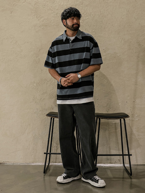 (L-6XL)<br>크리코바 워싱데님팬츠(standard fit/wide fit)