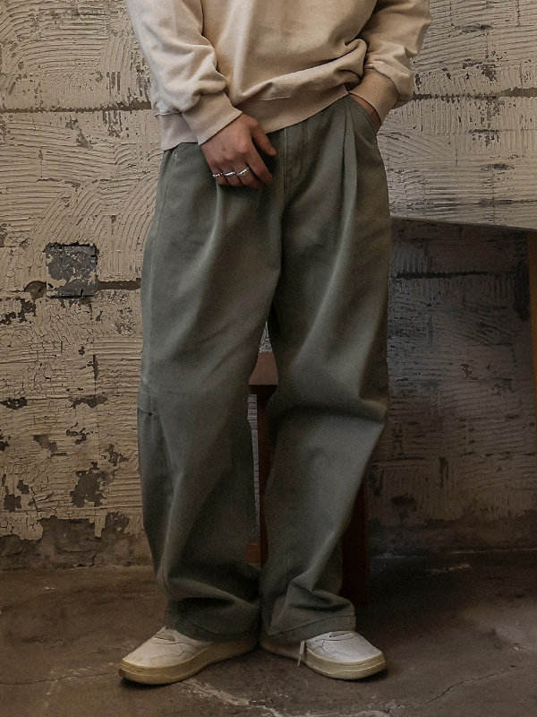 (M-5XL)<BR>레이니오 wide fit banding pants 7920