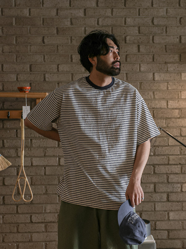 라니펫 stripe Short T shirts