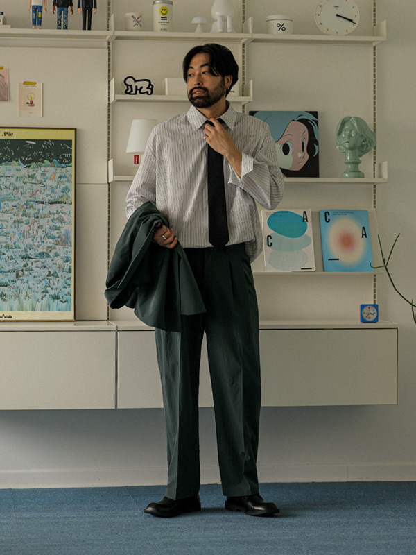 (L-7XL)<br>바틴다 Semi-wide fit Back banding 벌룬슬랙스 S016-P