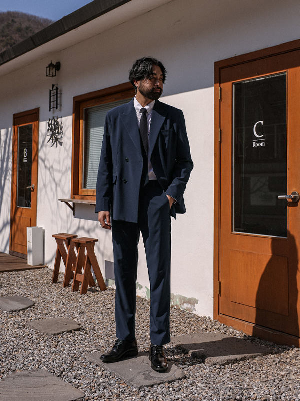 [SET](M-7XL)<br>야바트 더블자켓+루르키 Back banding Slacks