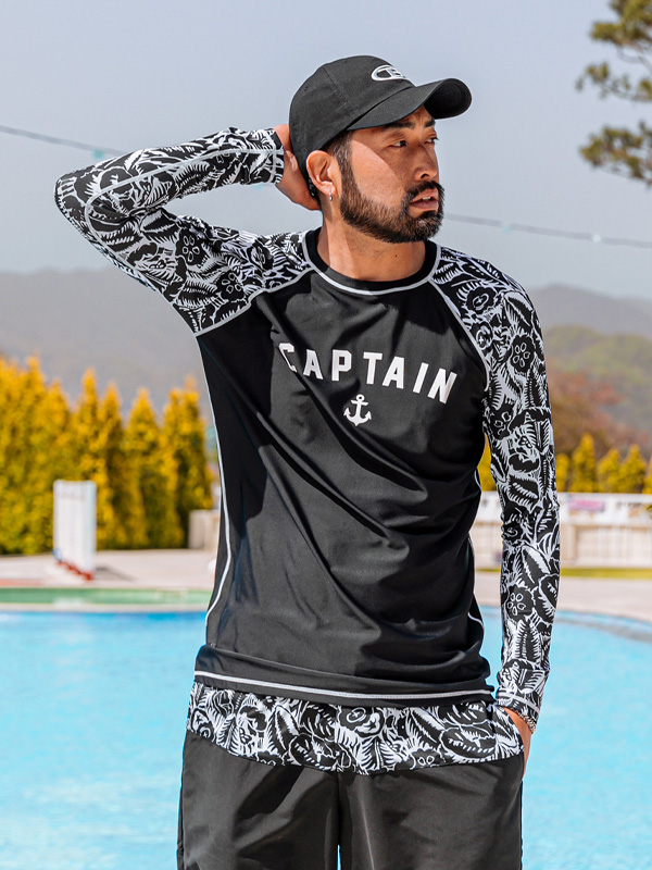 [SET](M-6XL)<BR>슬라이드 rashguard+설마설마 스윔팬츠