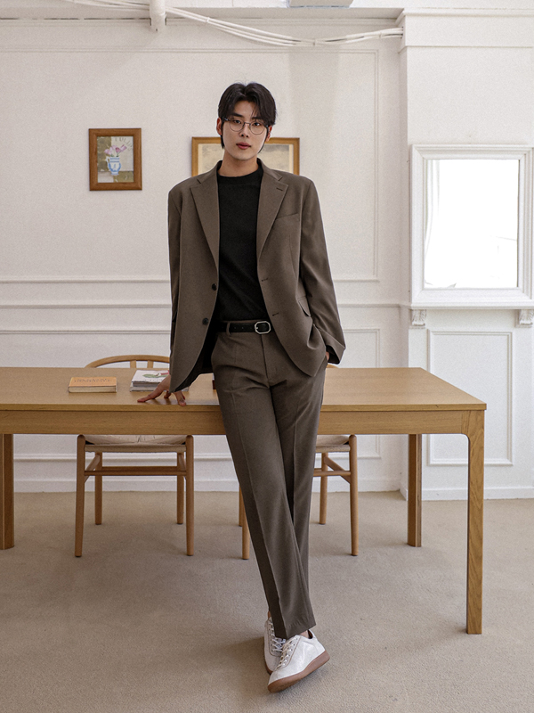 (M-7XL)<BR>쿠아론 standard fit Span 뒷밴딩팬츠 S012-P
