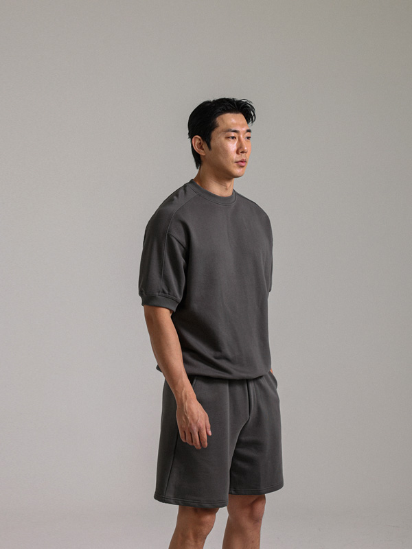 [SET](XL-6XL)<BR>토비나 Short-sleeve man-to-man+타라크 Banding Shorts<br><font color="#072c81"><B>[ W.DNA ]</B></font>