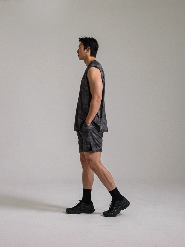 [SET](M-6XL)<BR>키폼해 Training set(Sleeveless shirts/Short T shirts+Shorts)<br><font color=
