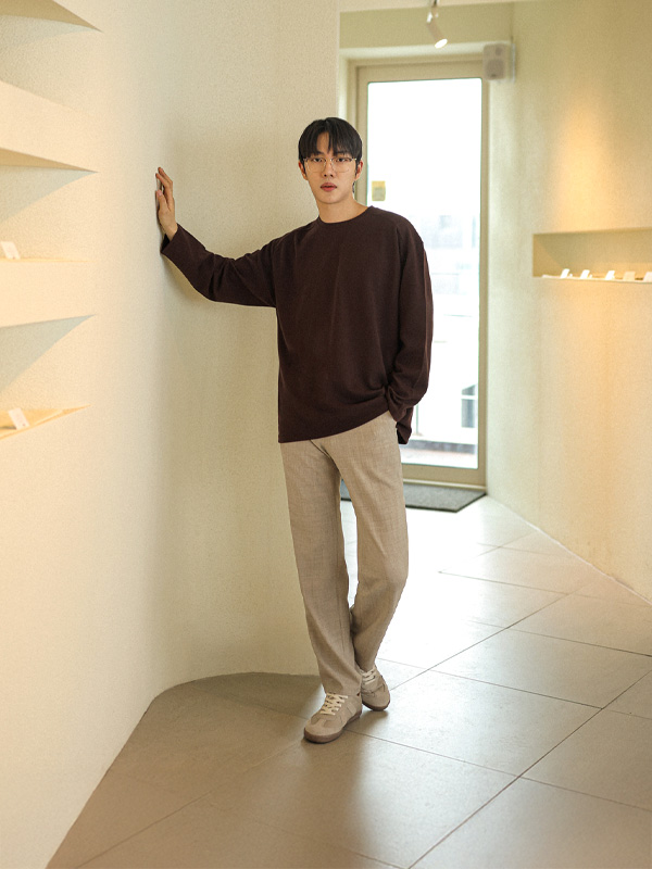 (M-7XL)<br>모니한 standard fit 보카시 뒷밴딩팬츠 S015-P
