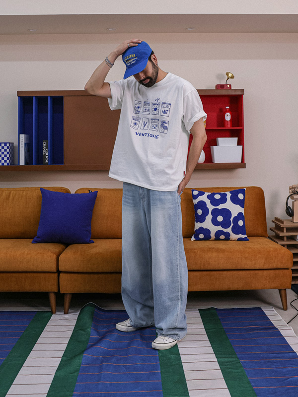 르제프 Semi-wide fit Cooling denim pants D593