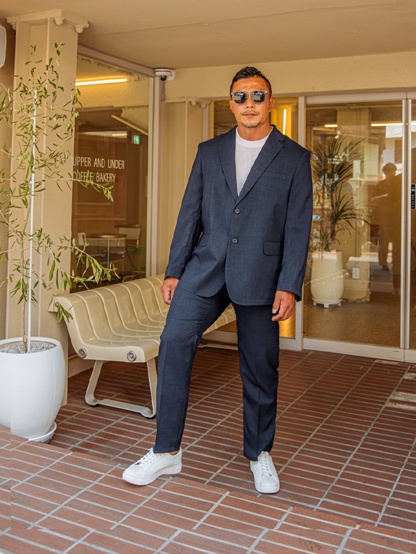 [SET](L-6XL)<BR>모그파스 a linen jacket+브라이언 Banding Slacks
