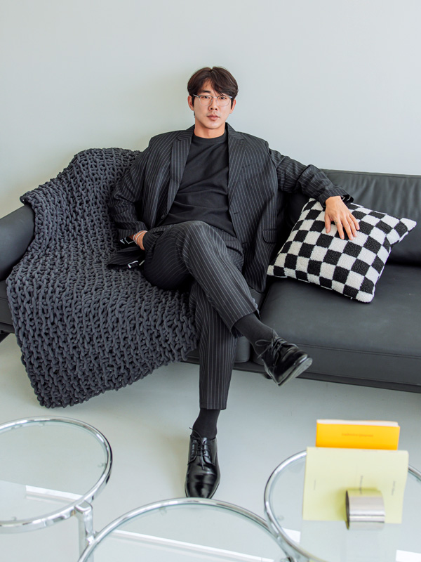 [SET](L-5XL)<BR>윌슨 a linen jacket+닉슨 Banding Slacks