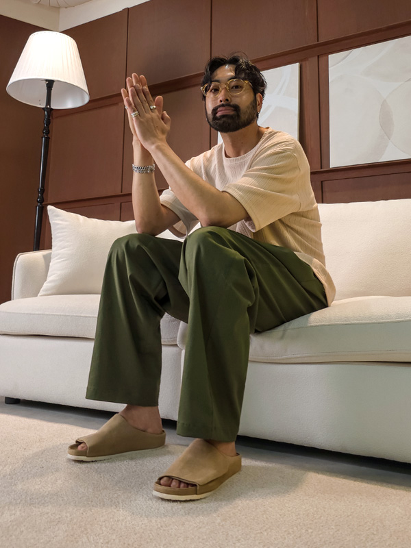 (XL-6XL)<br>에저튼 Semi-wide fit Span banding pants P022