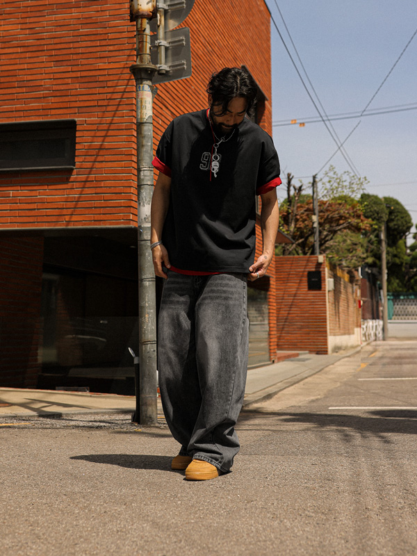나디아드 wide fit denim pants