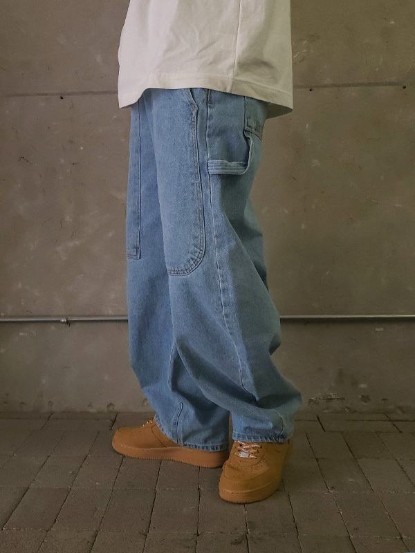 디레이크 커브드 denim banding pants