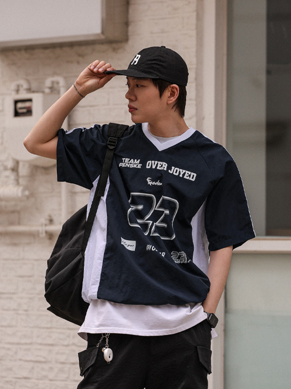 델라노티 nylon Short T shirts