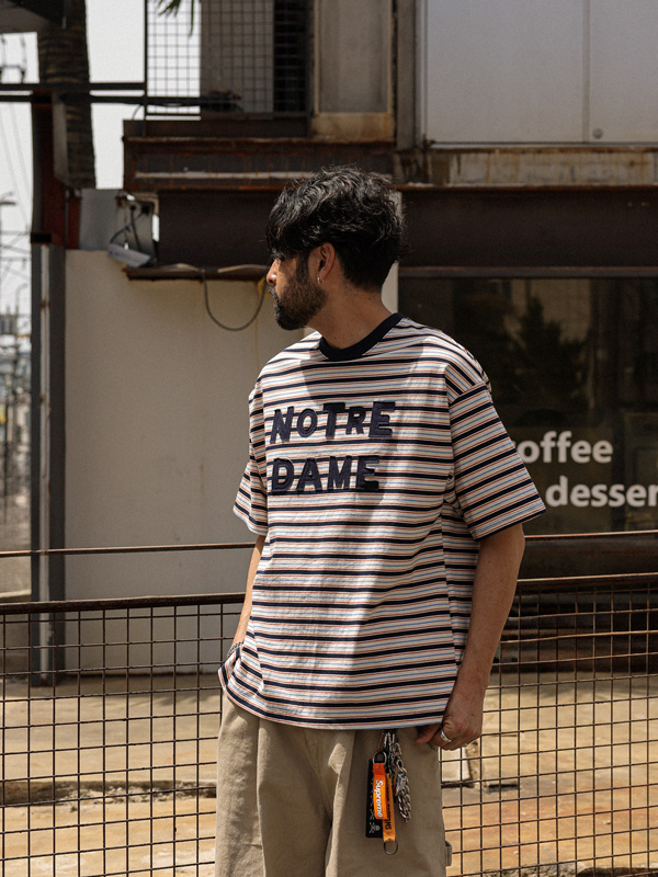 쿠팜 stripe Short T shirts