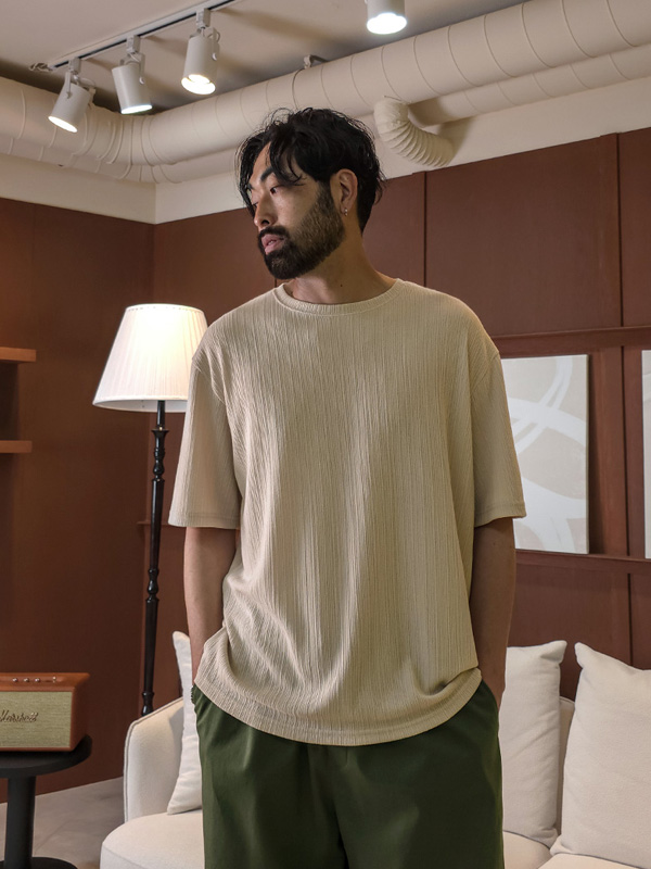 (L-6XL)<br>콘드로 니트반팔티