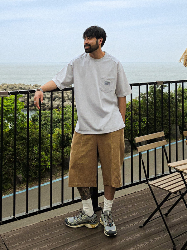 <font color="#cc4533">★오까네데이★</font><br>(L-7XL)<BR>루아코 pigment incised short-sleeved T-shirt T016