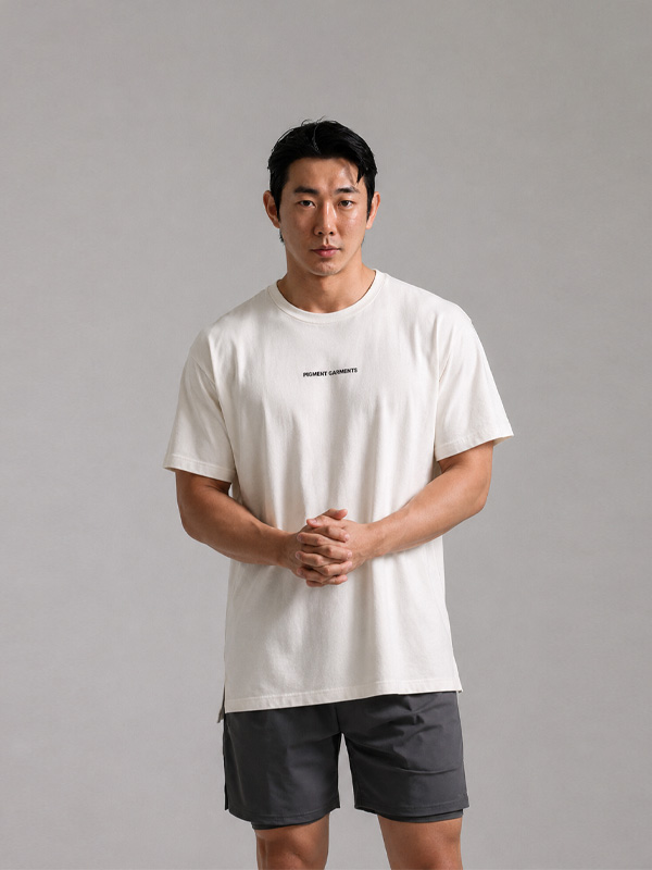 (XL-6XL)<BR>라소이 pigment Short T shirts